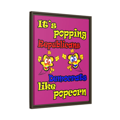 popping like popcorn - framed canvas art (pink)