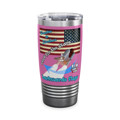 shoot for the stars - Ringneck Tumbler, 20oz (light pink)