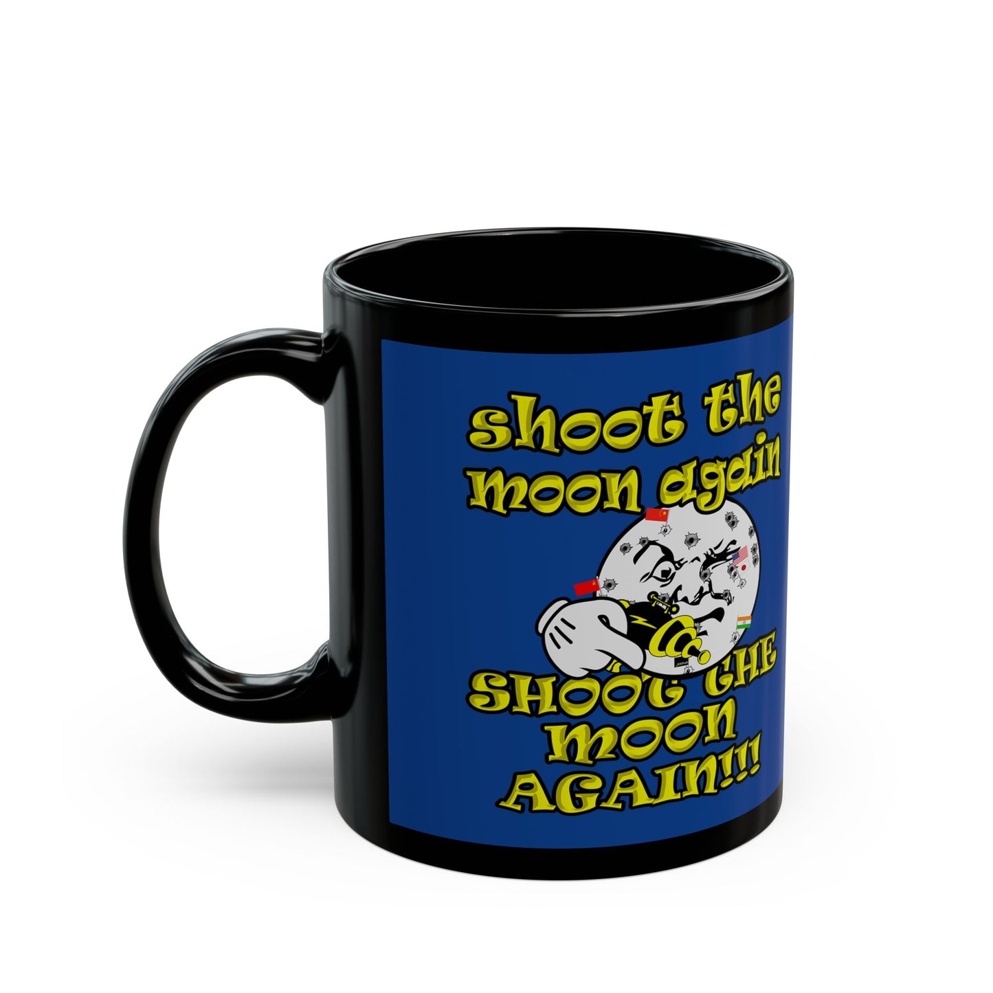 shoot the moon again - Black Mug (dark blue)