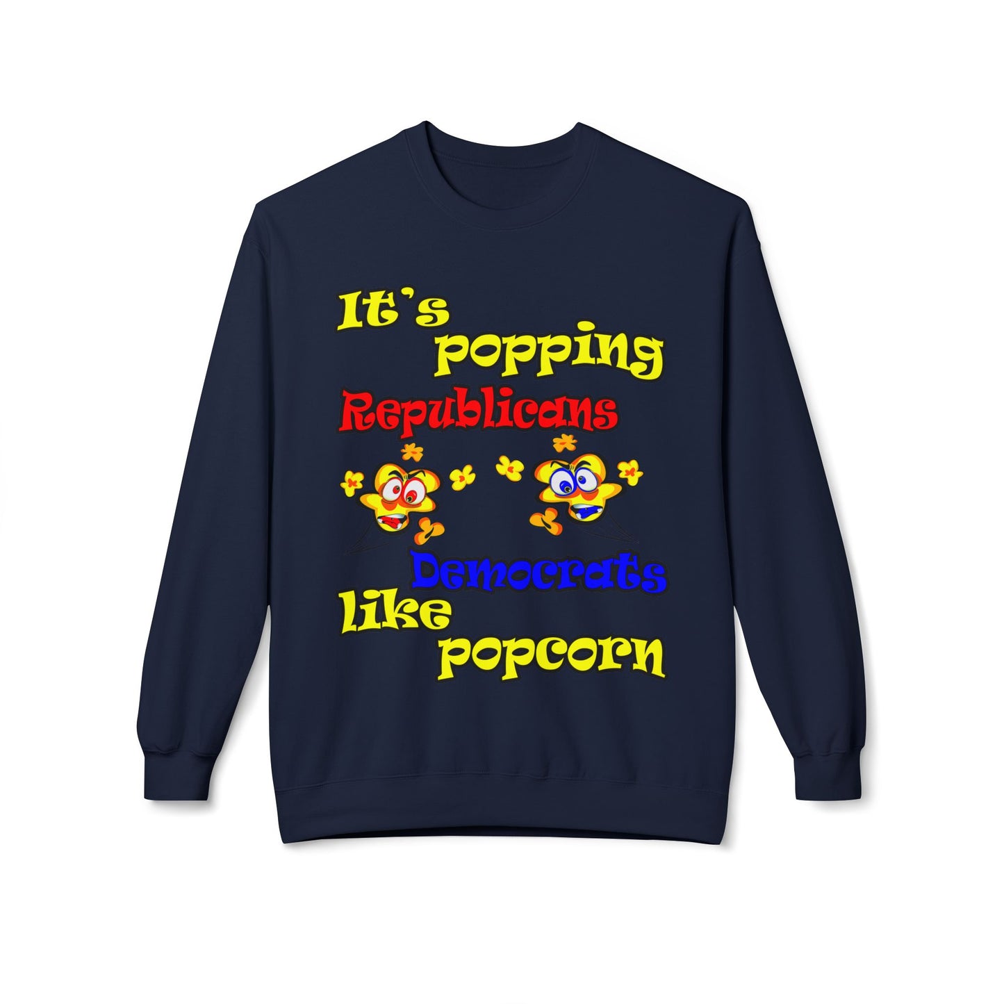 popping like popcorn - Unisex Midweight Softstyle Fleece Crewneck Sweatshirt