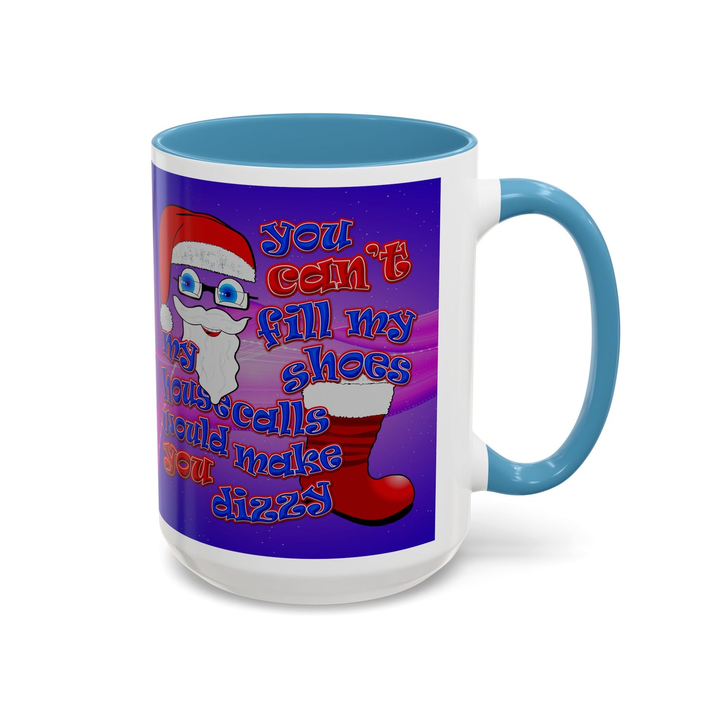 santa's shoes - Accent Mug (purple-pink wave)