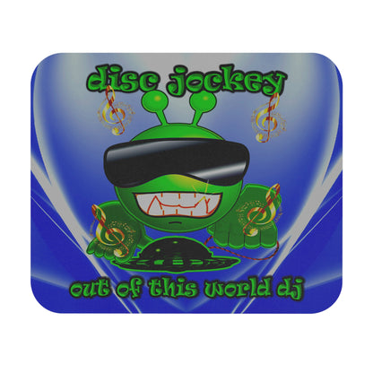 disc jockey - Mouse Pad (Rectangle) (blue-white wave)