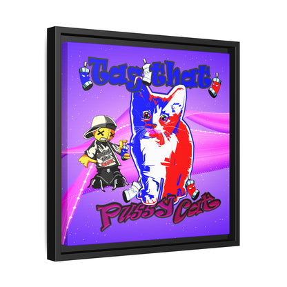 tag that - framed canvas art (purple-pink wave)