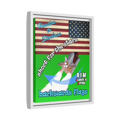 shoot for the stars - framed canvas art (logo green)