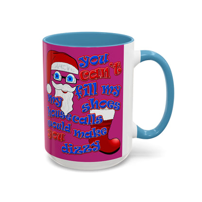 santa's shoes - Accent Mug (pink)