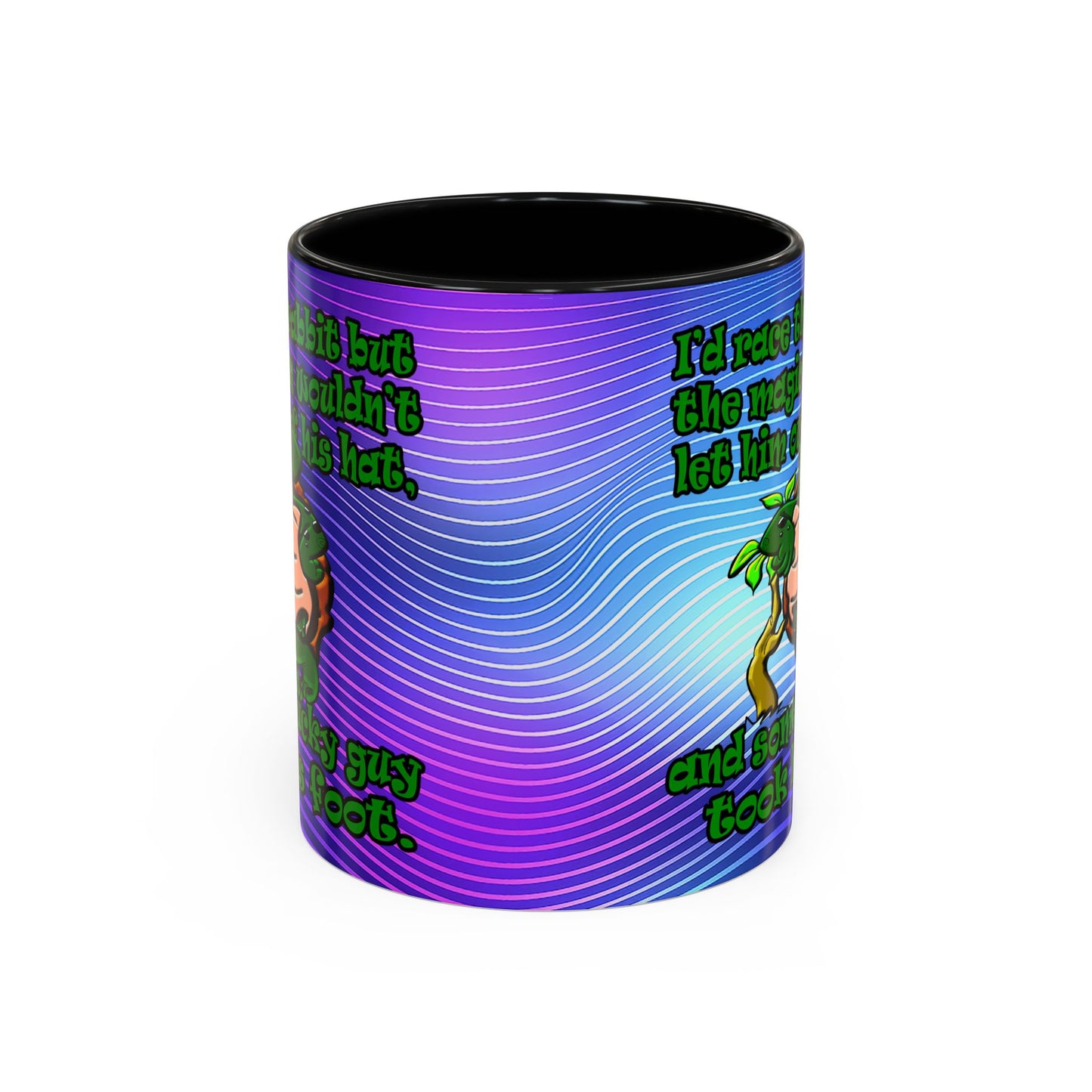 turtle race - Accent Mug (purple wave)