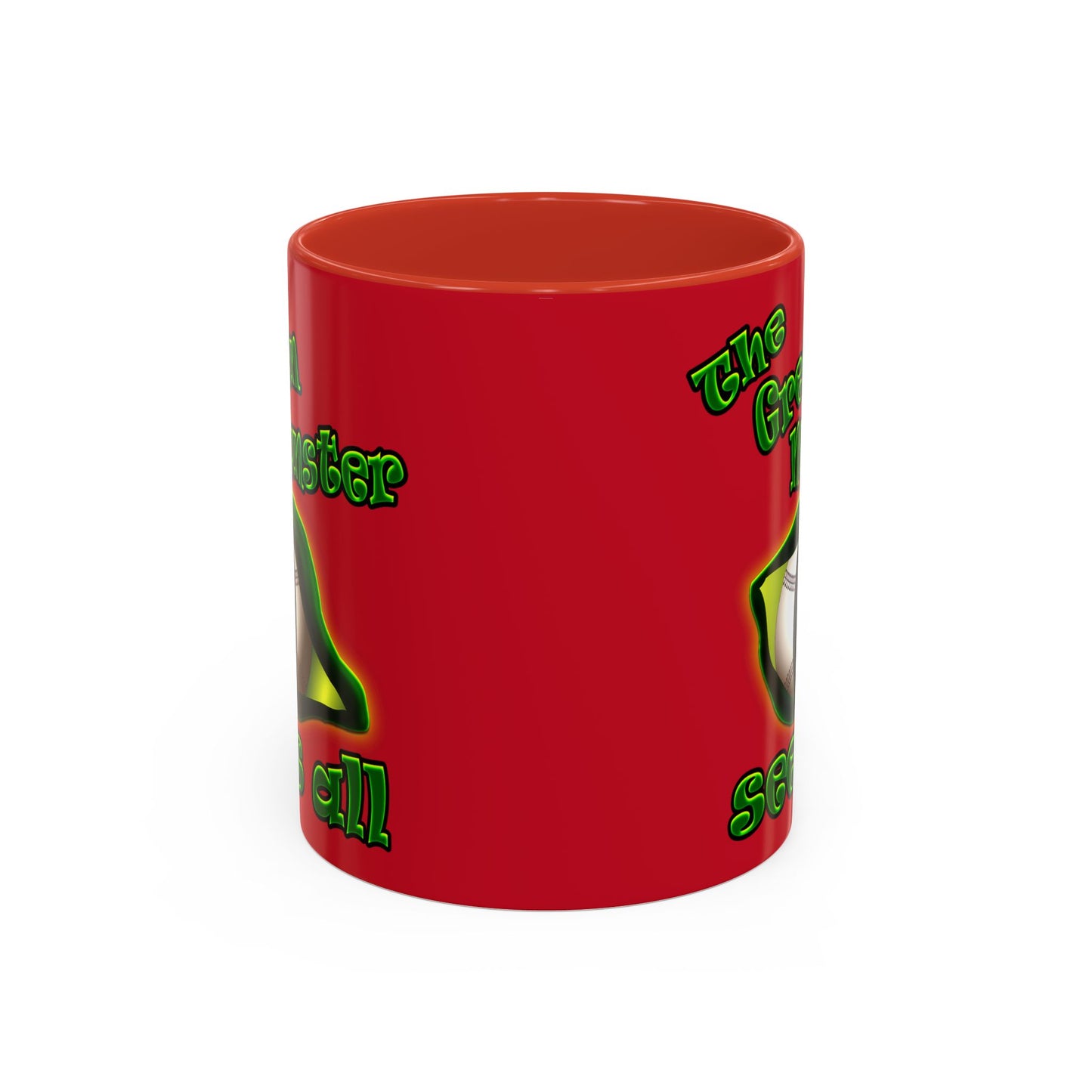green monster - Accent Mug (dark red)