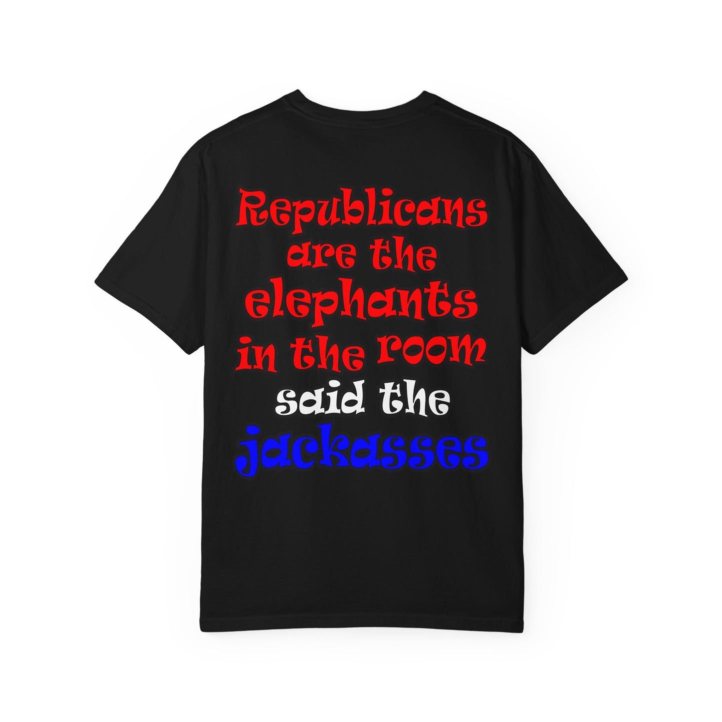 donkeys and elephants - Unisex Garment-Dyed T-shirt