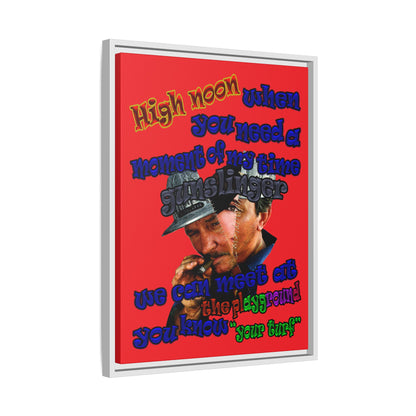 high noon - framed canvas art (red)