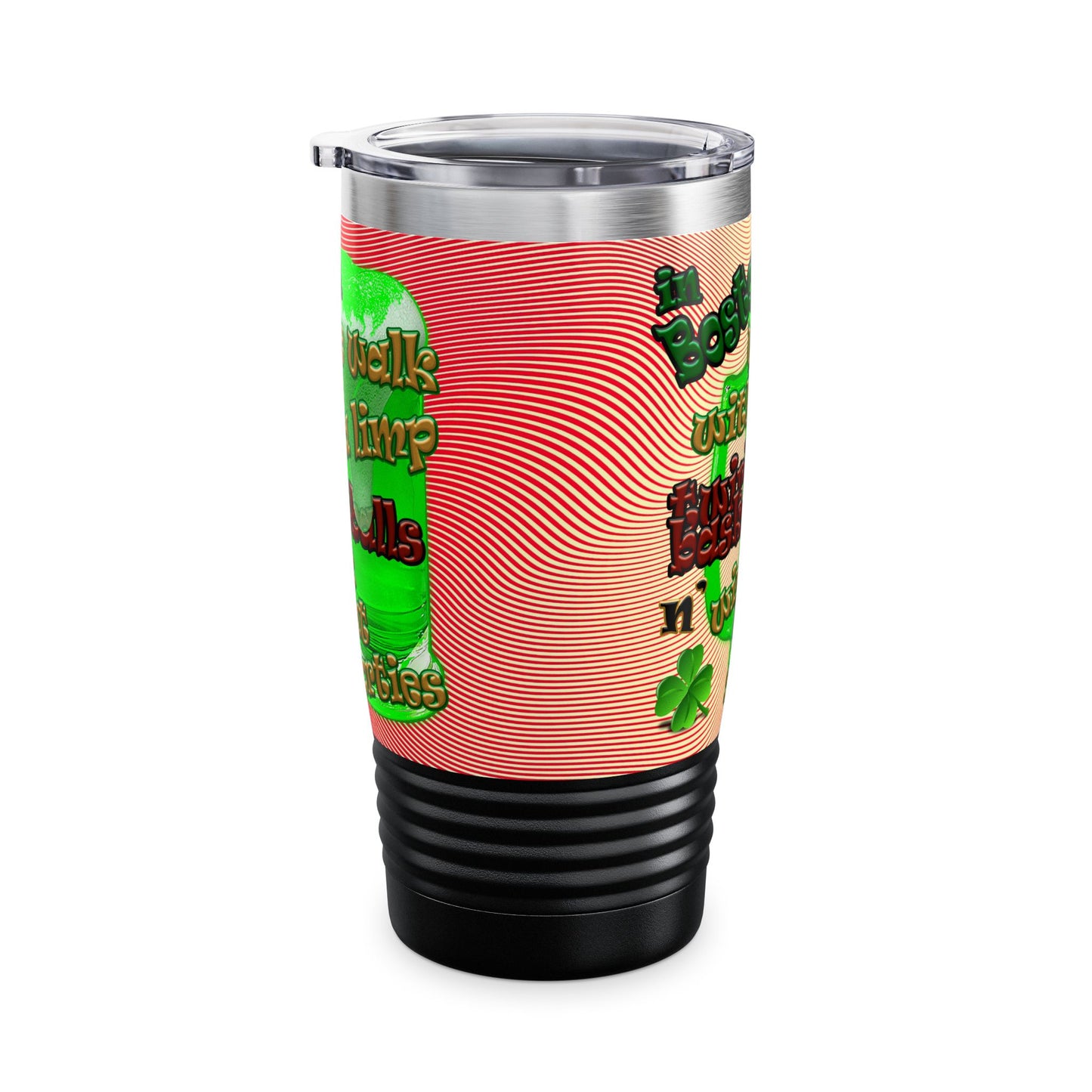 celtics logo - Ringneck Tumbler, 20oz (yellow-orange wave)