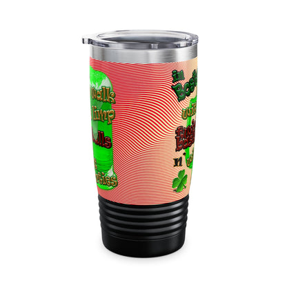 celtics logo - Ringneck Tumbler, 20oz (yellow-orange wave)