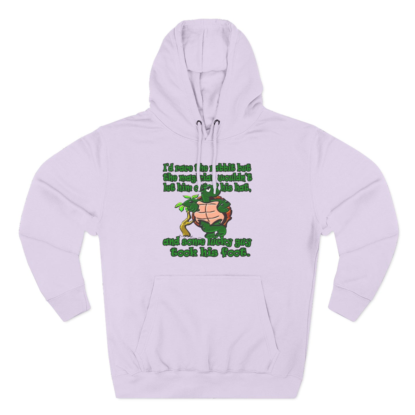 turtle race - Three-Panel Fleece Hoodie