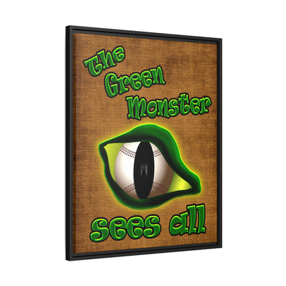 green monster - framed canvas art (brown papyrus)