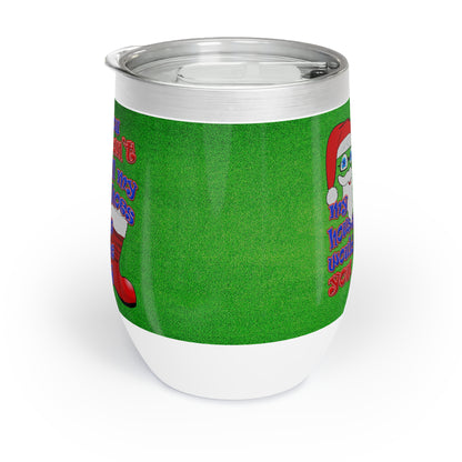 santa's shoes - Chill Wine Tumbler (green turf)