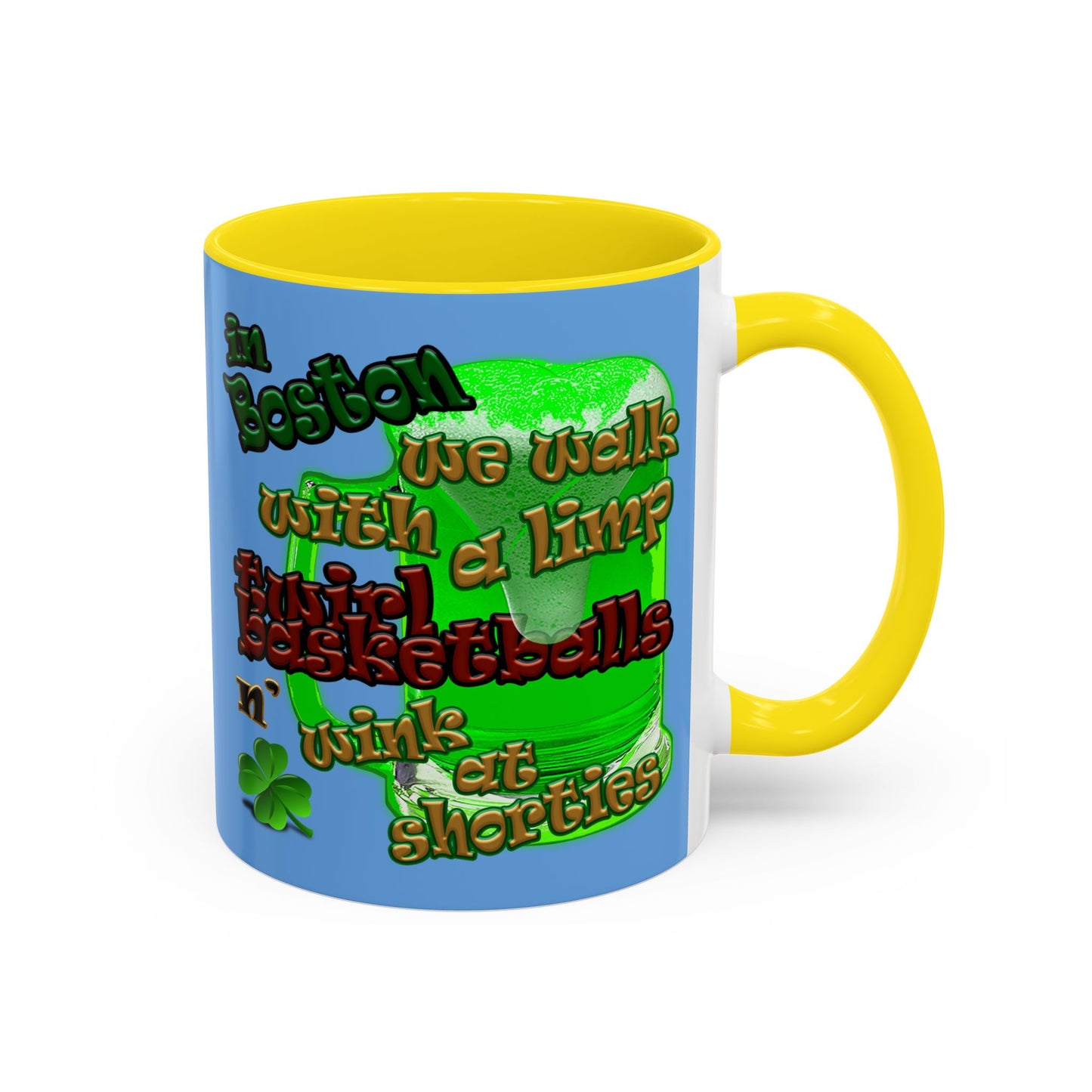 celtics logo - Accent Mug (light blue)