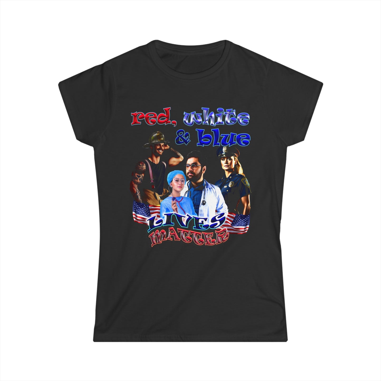 rw&b lives matter - Women's Softstyle Tee