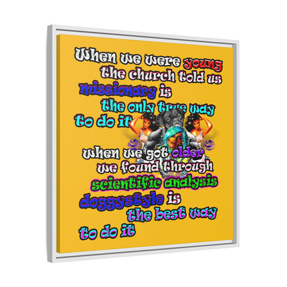 doggystyle - framed canvas art (yellow)