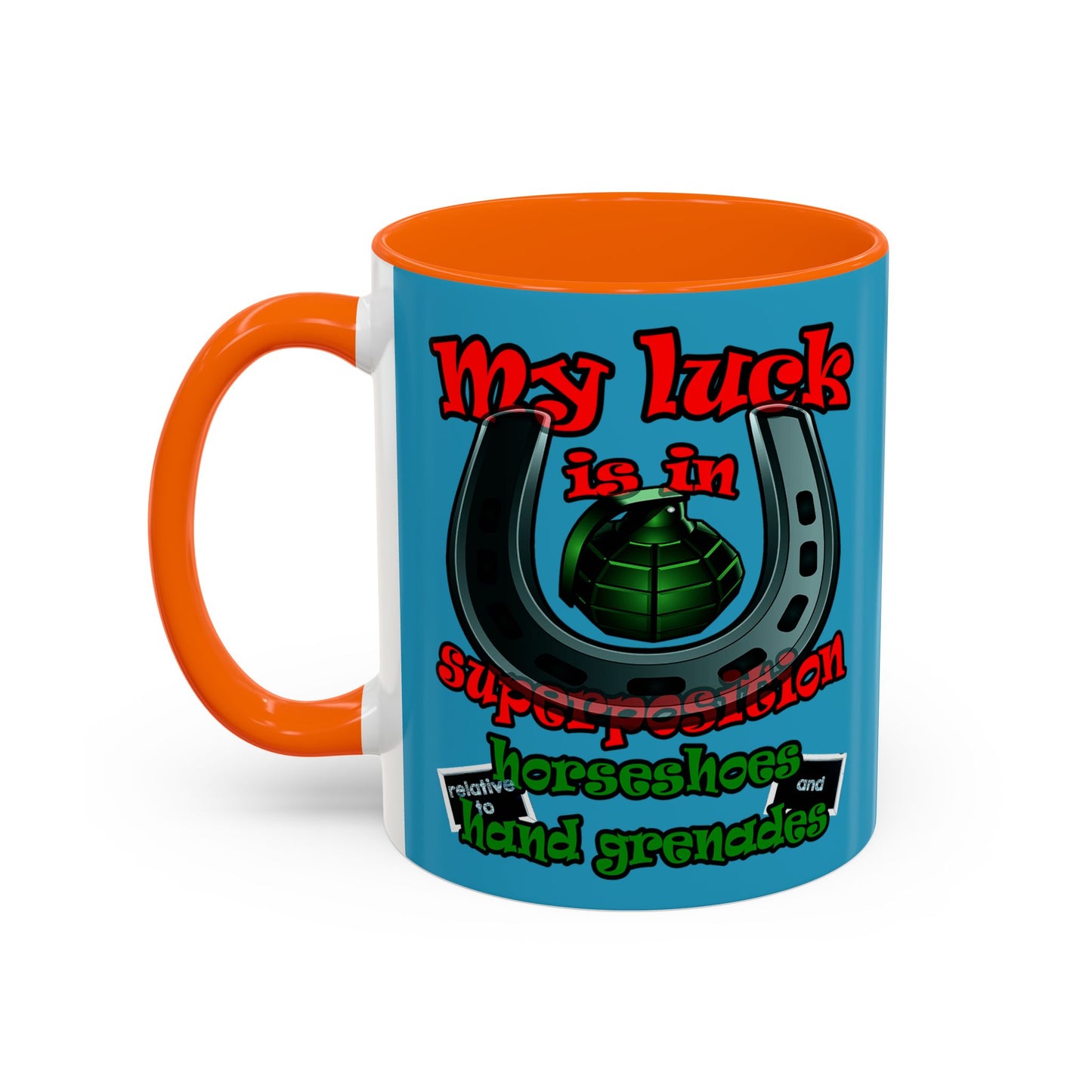 my luck - Accent Mug (turquoise)