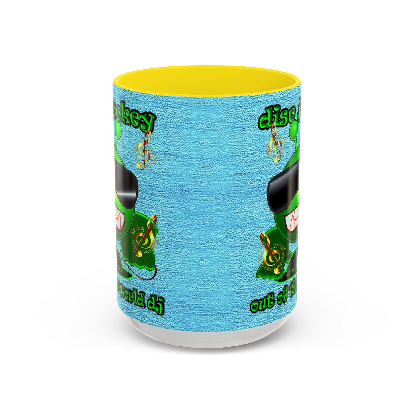 disc jockey - Accent Mug (faded dark blue)