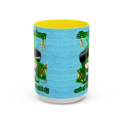 disc jockey - Accent Mug (faded dark blue)