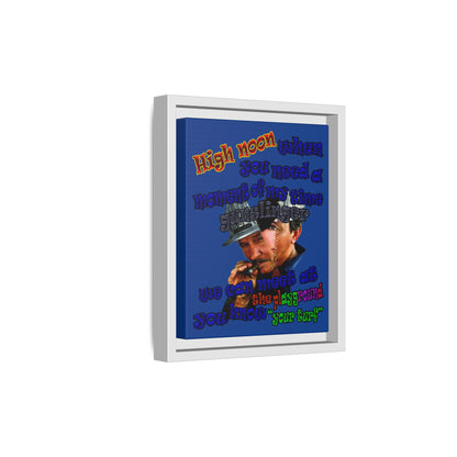high noon - framed canvas art (dark blue)