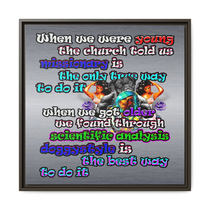 doggystyle - framed canvas art (brushed nickel)