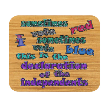declaration of the independents - Mouse Pad (Rectangle) (butterscotch wood finish)