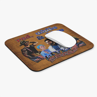 rw&b lives matter - Mouse Pad (Rectangle) (brown papyrus)