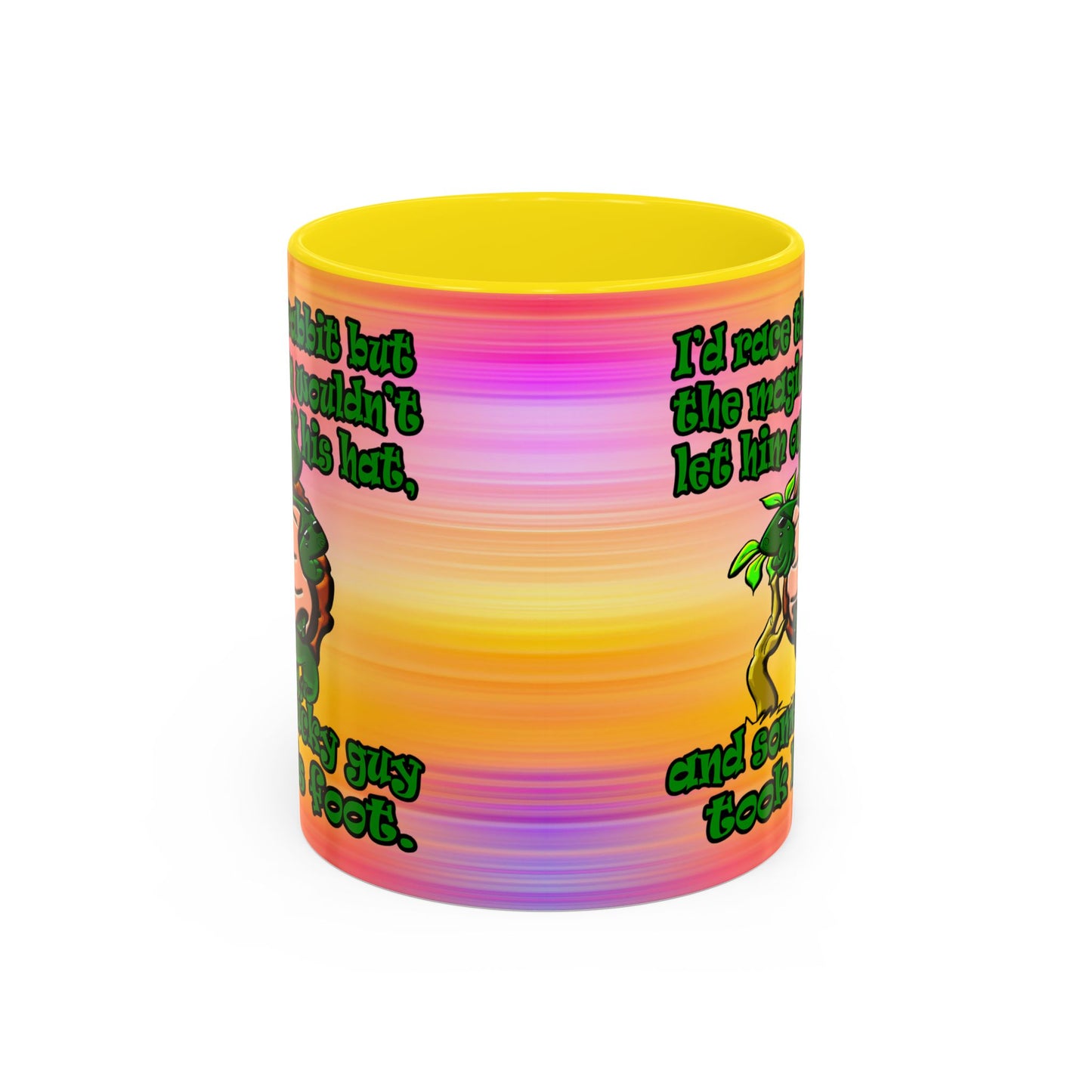 turtle race - Accent Mug (color blur)