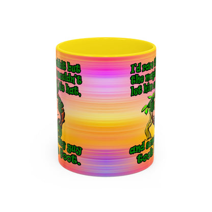 turtle race - Accent Mug (color blur)