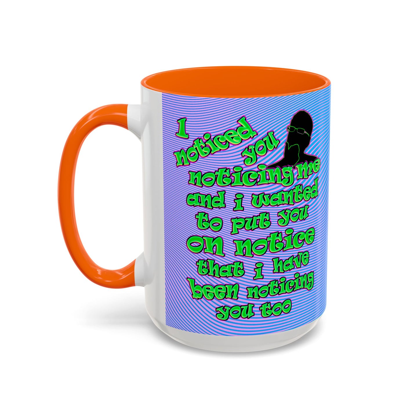 noticed you noticing - Accent Mug (light blue-purple wave)