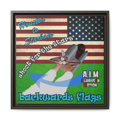 shoot for the stars - framed canvas art (green turf)