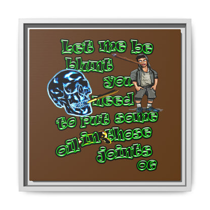 og - framed canvas art (brown)