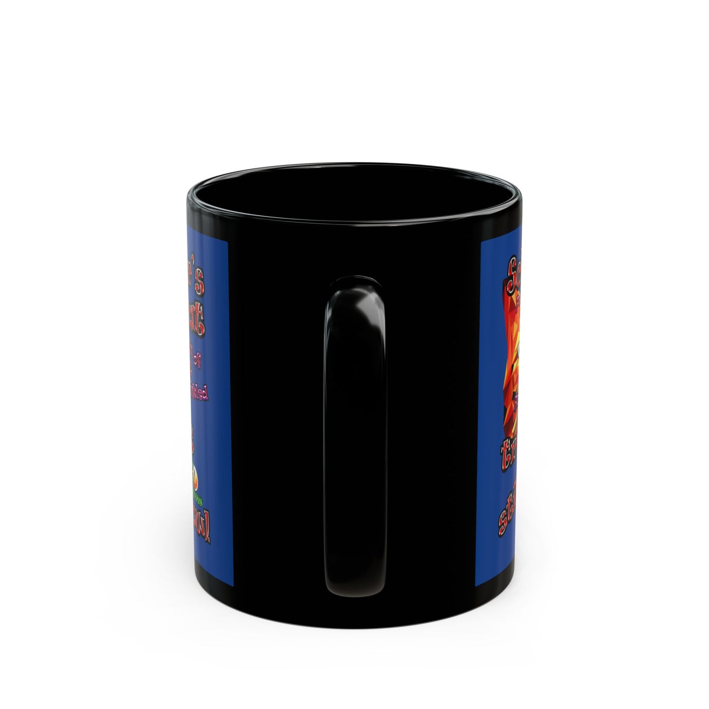 schrodinger's cat - Black Mug (dark blue)