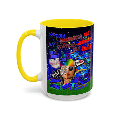 drop the beat - Accent Mug ('snoops' background)