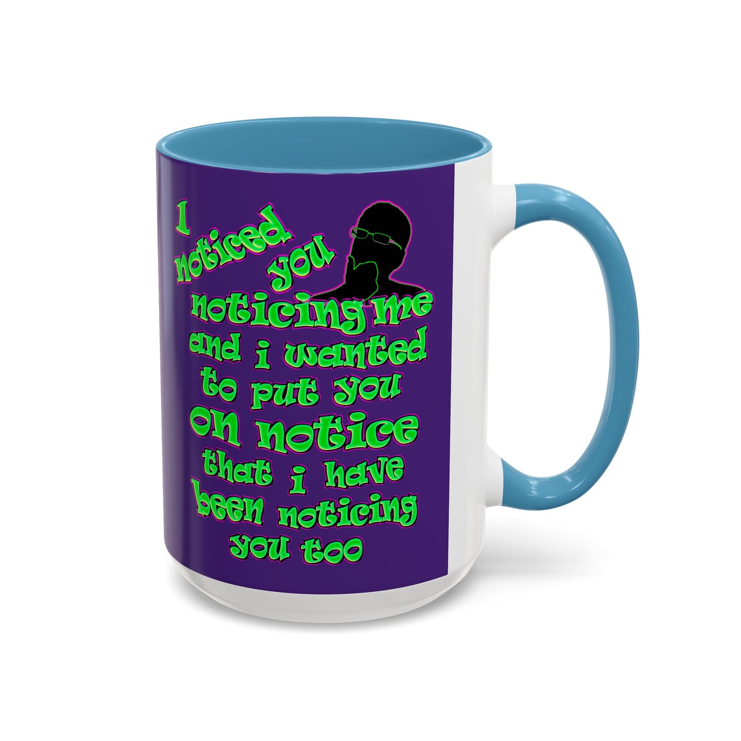 noticed you noticing - Accent Mug (purple)