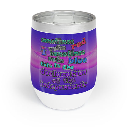 declaration of the independents - Chill Wine Tumbler (purple-pink wave)