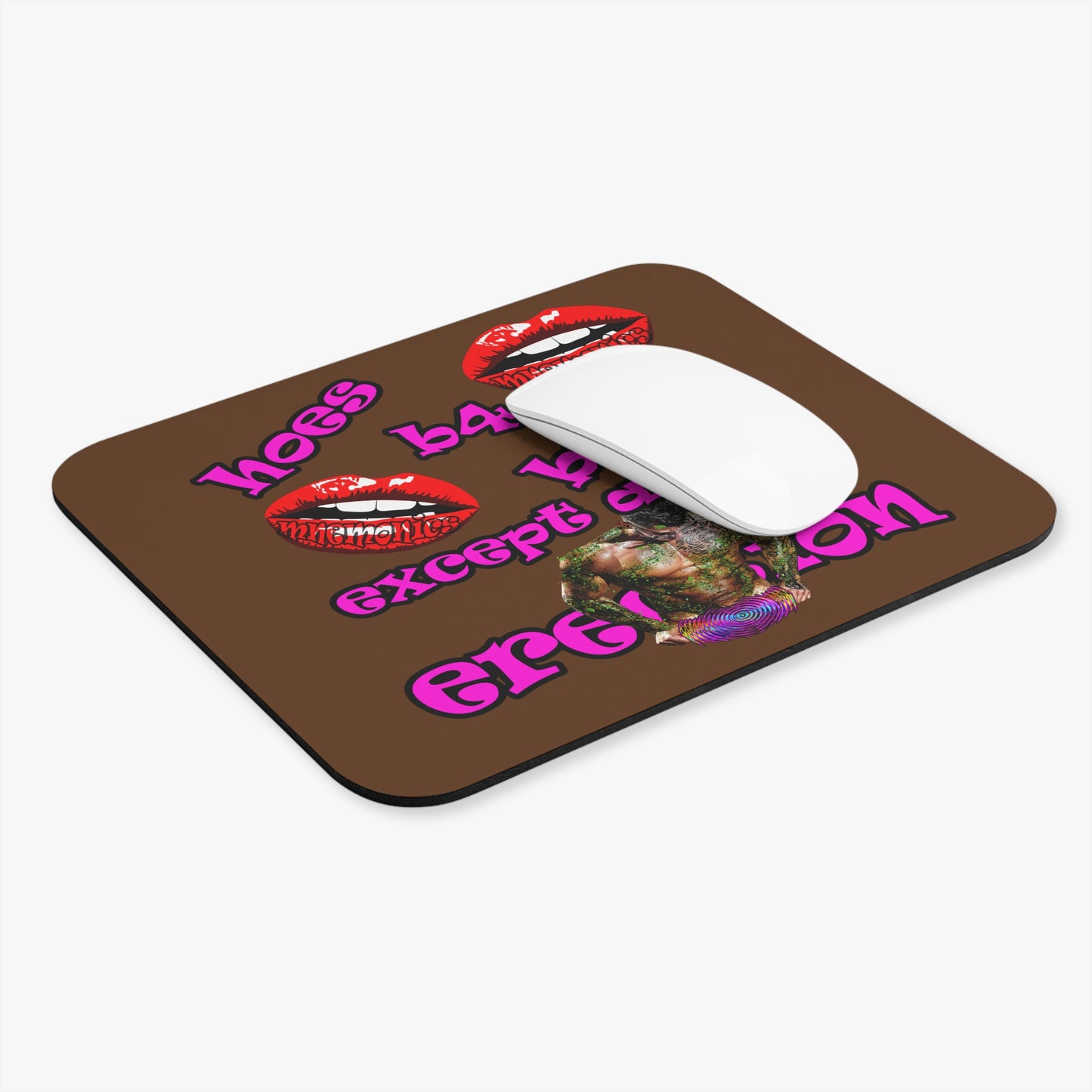 hoes b4 bros - Mouse Pad (Rectangle) (brown)