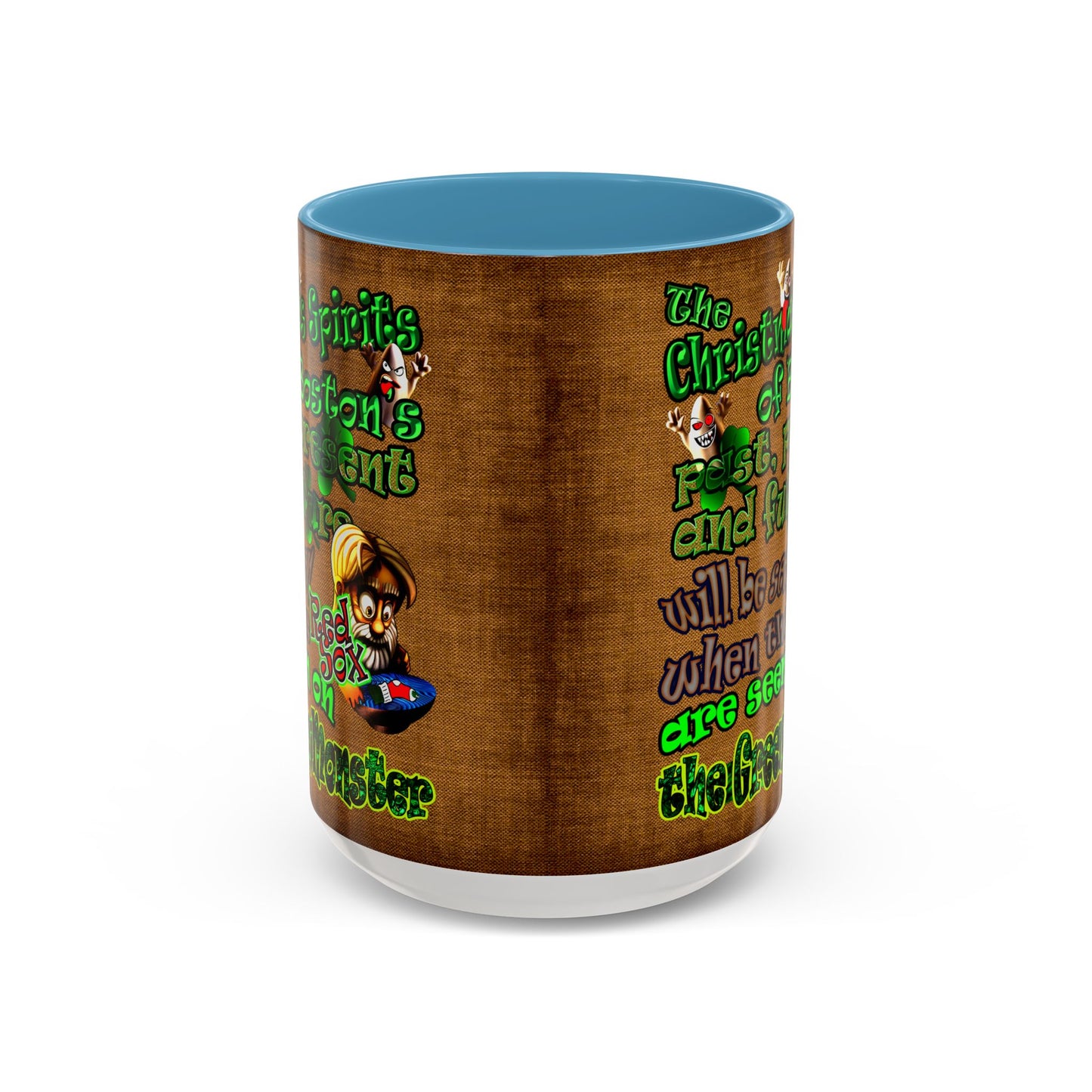 christmas spirits of boston - Accent Mug (brown papyrus)