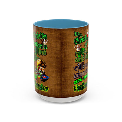 christmas spirits of boston - Accent Mug (brown papyrus)