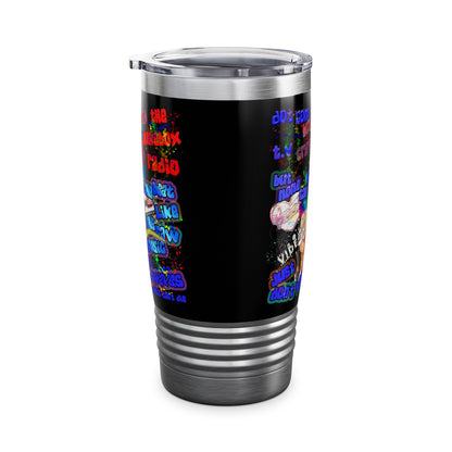 drop the beat - Ringneck Tumbler, 20oz (black)
