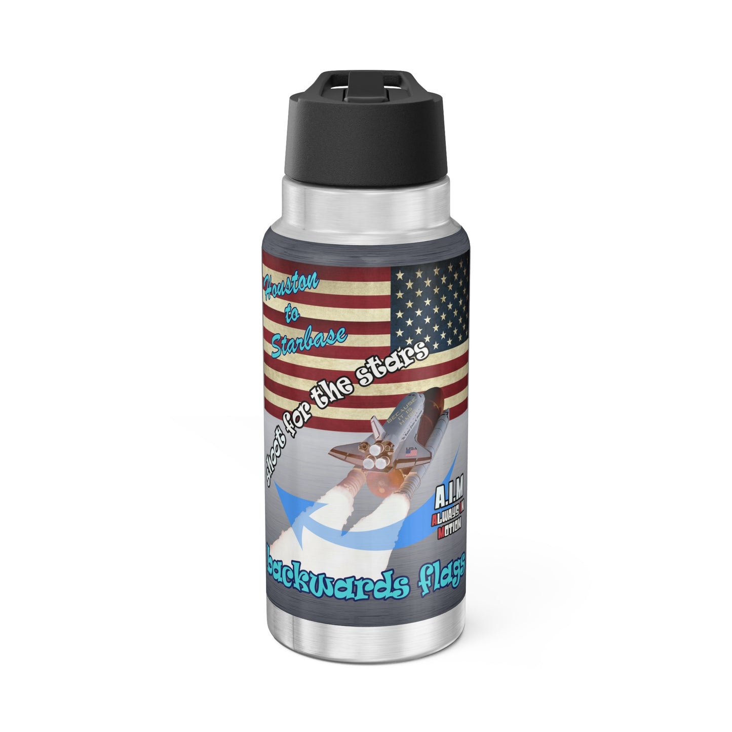 shoot for the stars - Gator Tumbler, 32oz (brushed nickel)