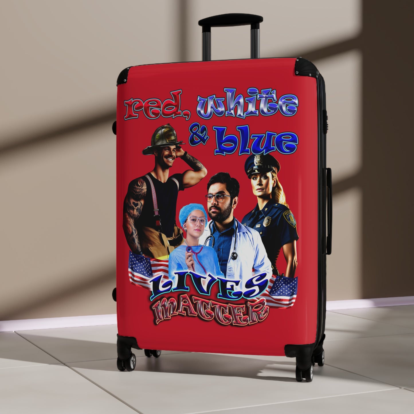rw&b lives matter - Suitcase (dark red)