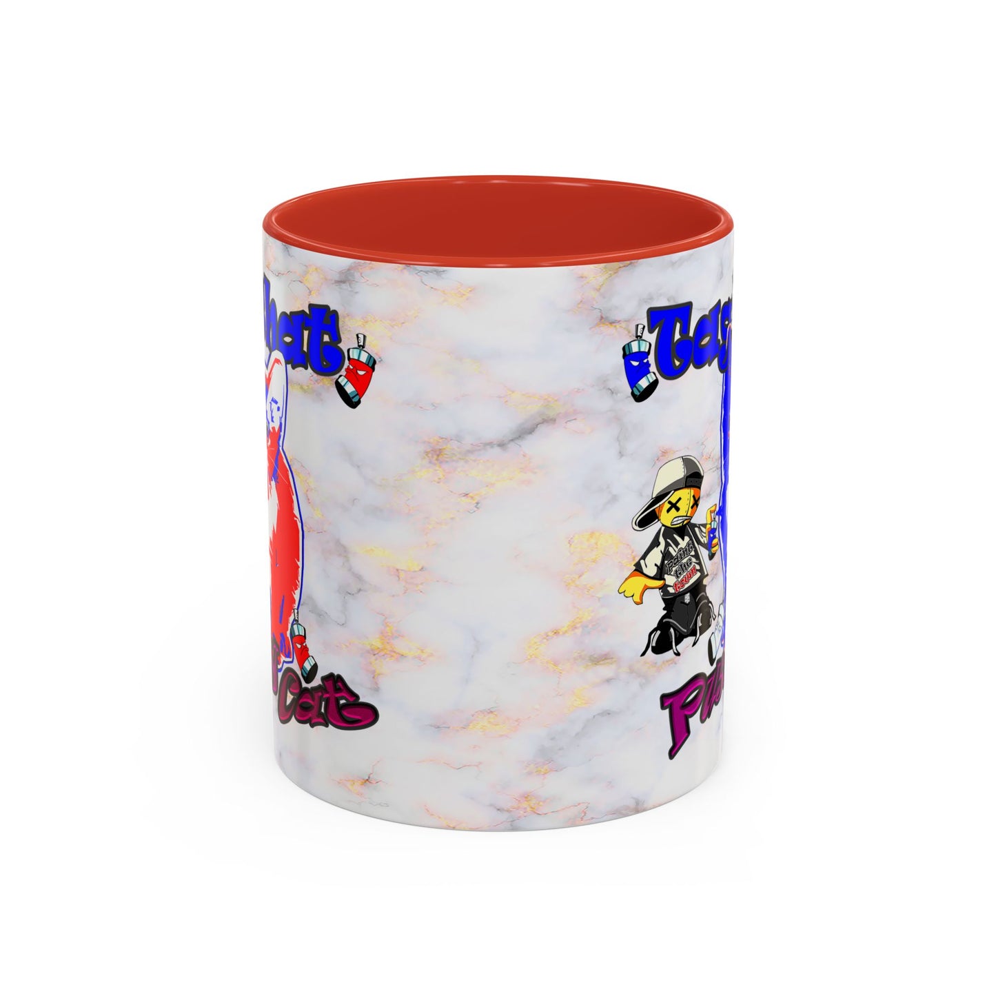tag that - Accent Mug (white marble)