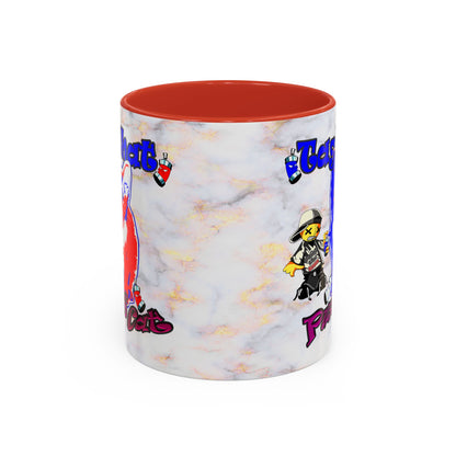 tag that - Accent Mug (white marble)
