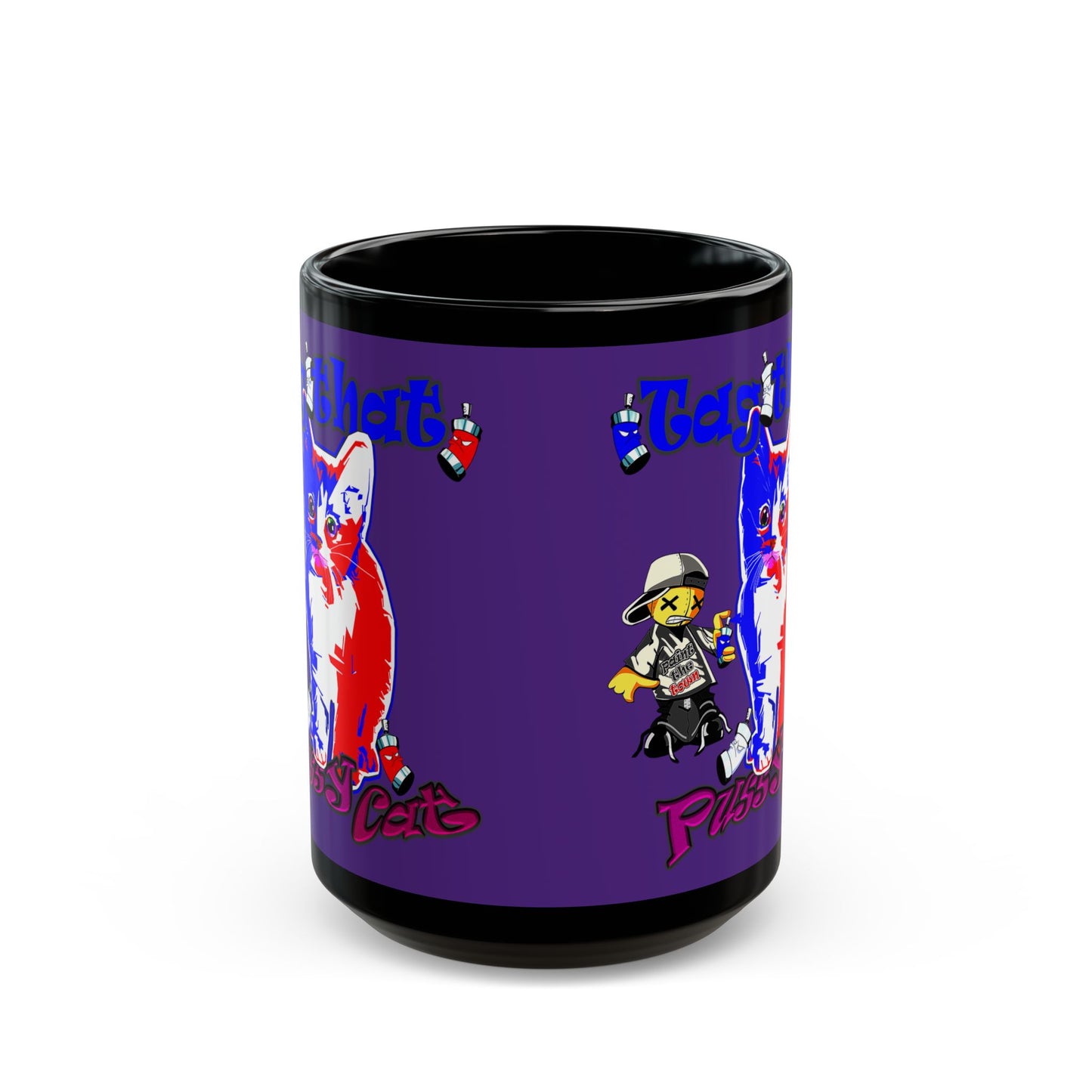tag that - Black Mug (purple)