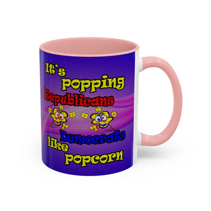 popping like popcorn - Accent Mug (purple-pink wave)