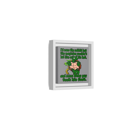 turtle race - framed canvas art (grey)