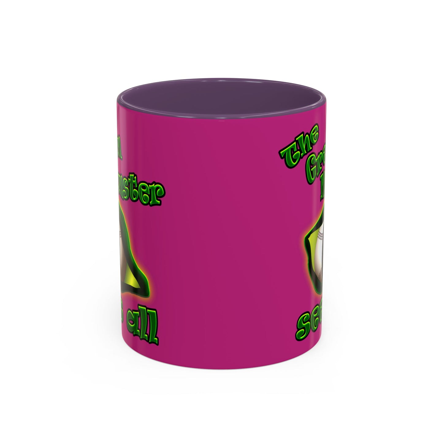 green monster - Accent Mug (pink)