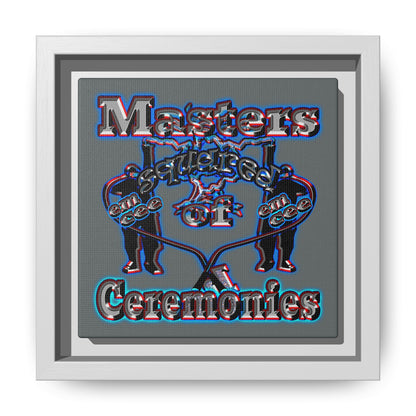 em cee squared - framed canvas art (dark grey)